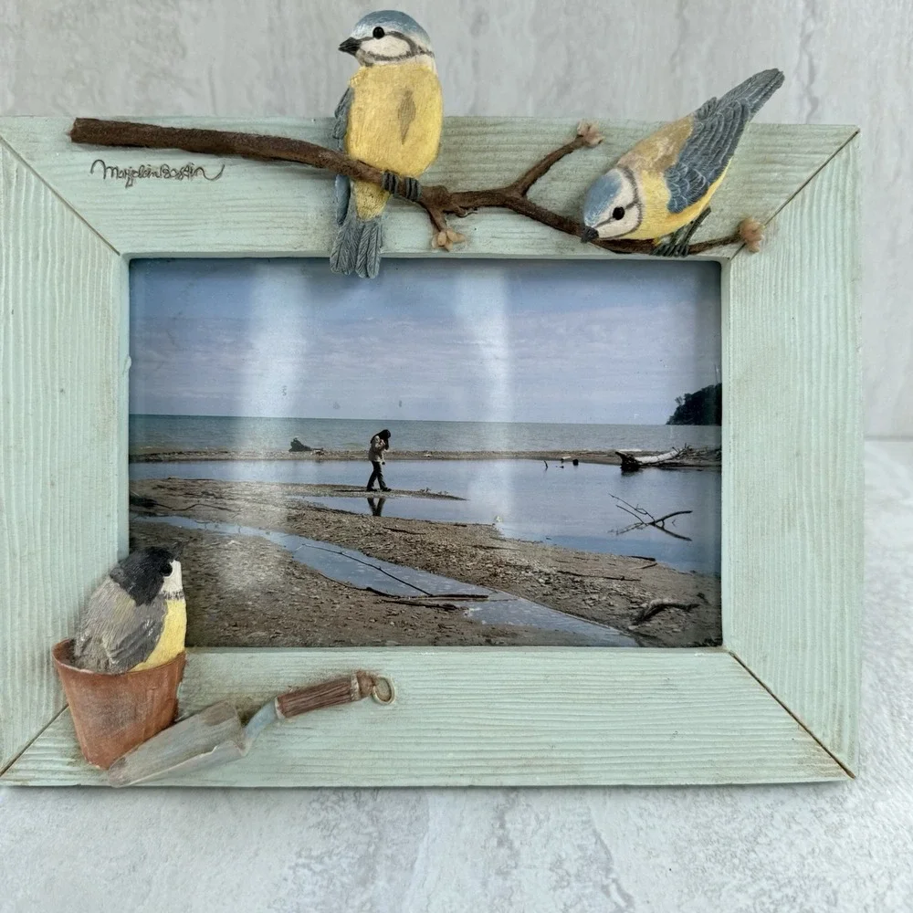 Hallmark Marjolein Bastin Resin Nature's‎ Sketchbook Blue Birds 4x6 Frame #7610